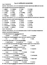 Bài tập Tiếng Anh Khối 12 - Unit 10 Lifelong learning
